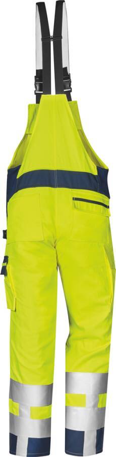 Warnschutz-Latzhose Klasse 2 733861646 Größe 46 Farbe warngelb / marine