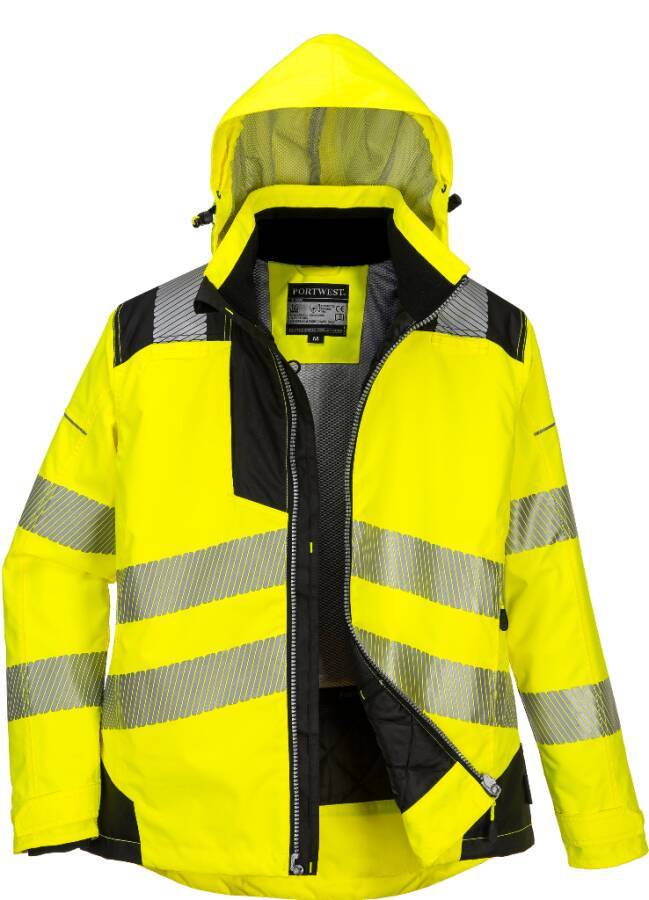 Warnschutz-Winterjacke Damen PW382 Klasse 2 PW382YBRXL Größe XL Farbe warngelb / schwarz