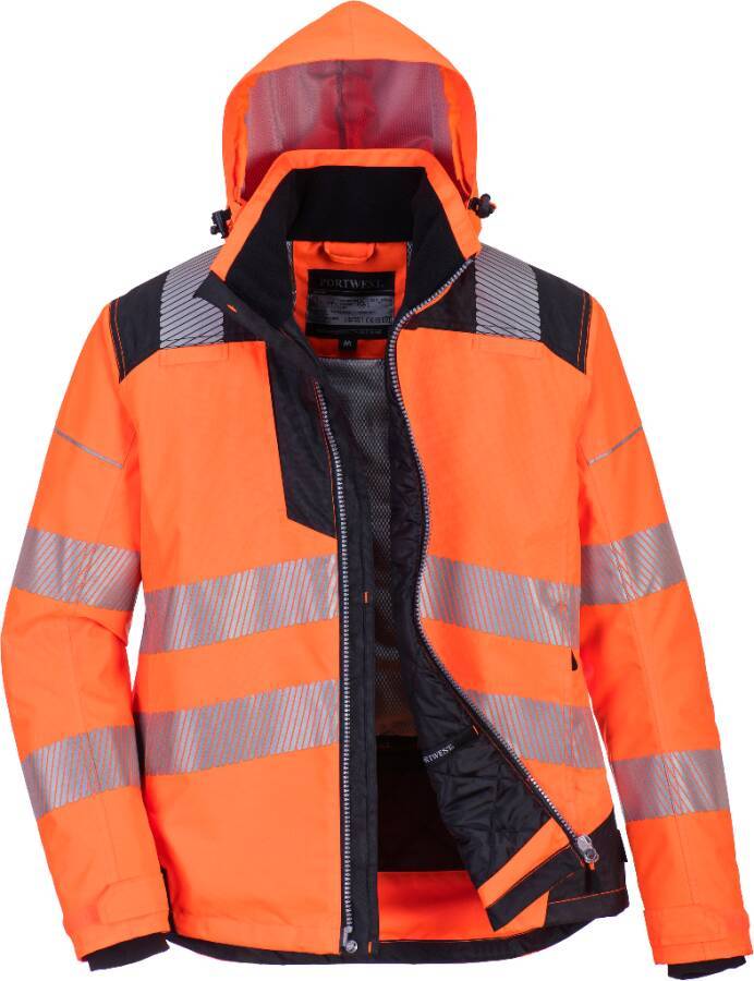 Warnschutz-Winterjacke Damen PW382 Klasse 2 PW382OBRL Größe L Farbe warnorange / schwarz