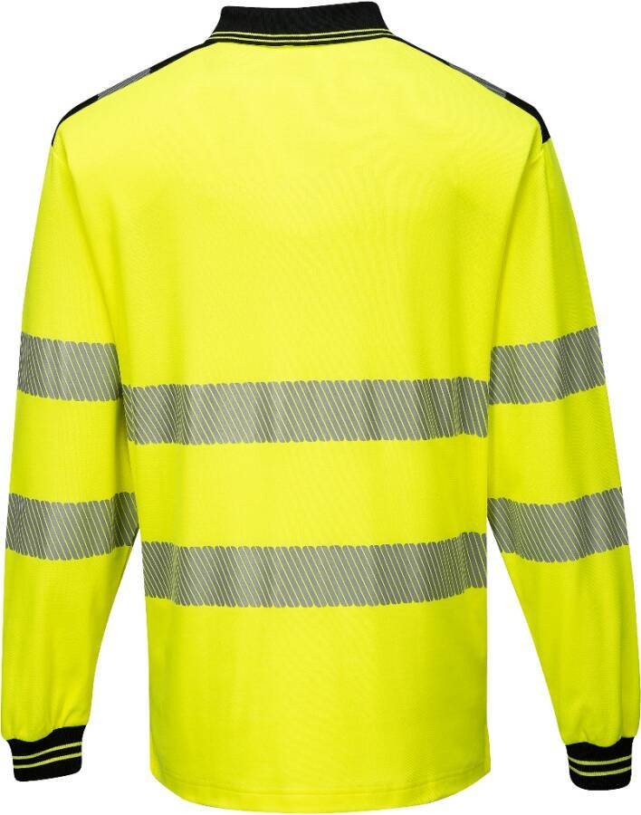 Warnschutz-Polo-Shirt Langarm T184 Klasse 3 T184YBRXL Größe XL Farbe warngelb / schwarz