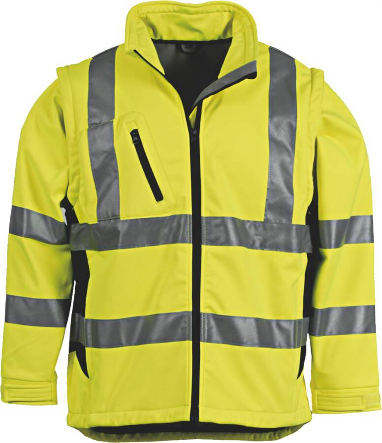 Warnschutz-Softshelljacke 2 in 1 Klasse 3* 7333216XXL Größe XXL Farbe warngelb / marine