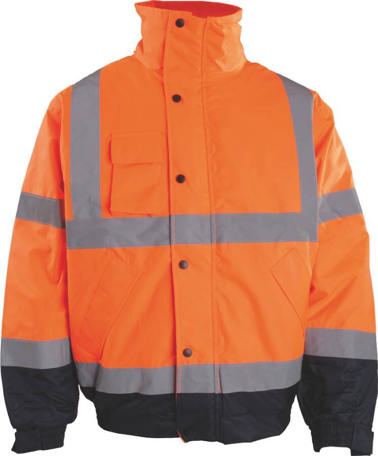 Warnschutz-Pilotenjacke Basic Klasse 3 7334314M Größe M Farbe warnorange / marine