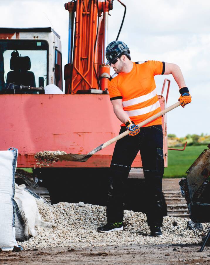 Warnschutz-T-Shirt T181 Klasse 2 T181OBRM Größe M Farbe warnorange / schwarz