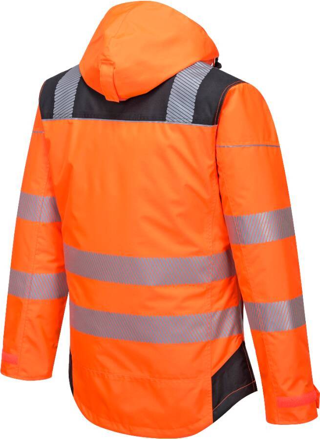 Warnschutz-Winter-/Regenjacke T400 Klasse 3 T400OBRL Größe L Farbe warnorange / schwarz