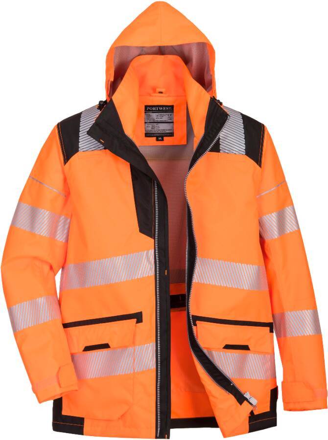 Warnschutz-Jacke 5-in-1 PW367 Klasse 3 PW367OBRXXL Größe XXL Farbe warnorange / schwarz