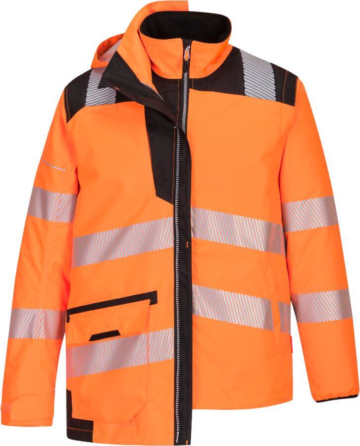 Warnschutz-Jacke 5-in-1 PW367 Klasse 3 PW367OBRXXL Größe XXL Farbe warnorange / schwarz