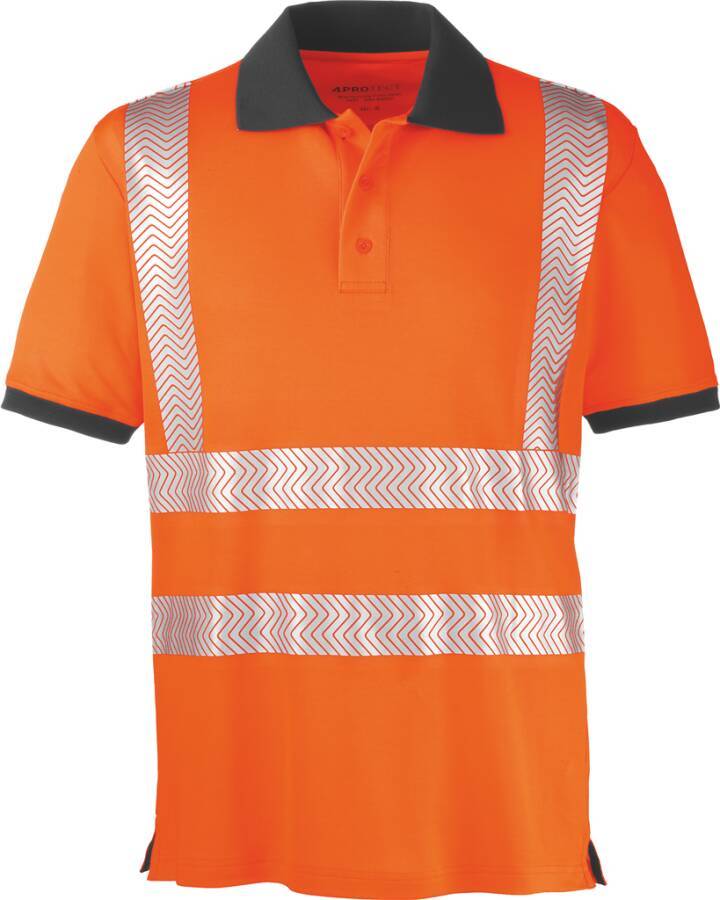 Warnschutz-Poloshirt ORLANDO Klasse 2 3433-2XL Größe XXL Farbe warnorange / grau