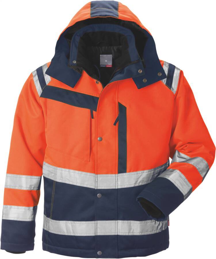 Warnschutz-Winterjacke Hi Vis 4043 PP Klasse 3 119630-271-L Größe L Farbe warnorange / marine