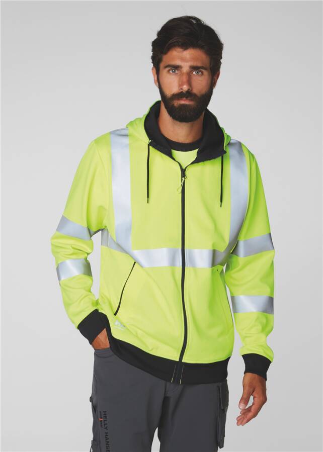 Warnschutz-Kapuzen-Sweatjacke ADDVIS Klasse 3* 79094_360-XL Größe XL Farbe warngelb