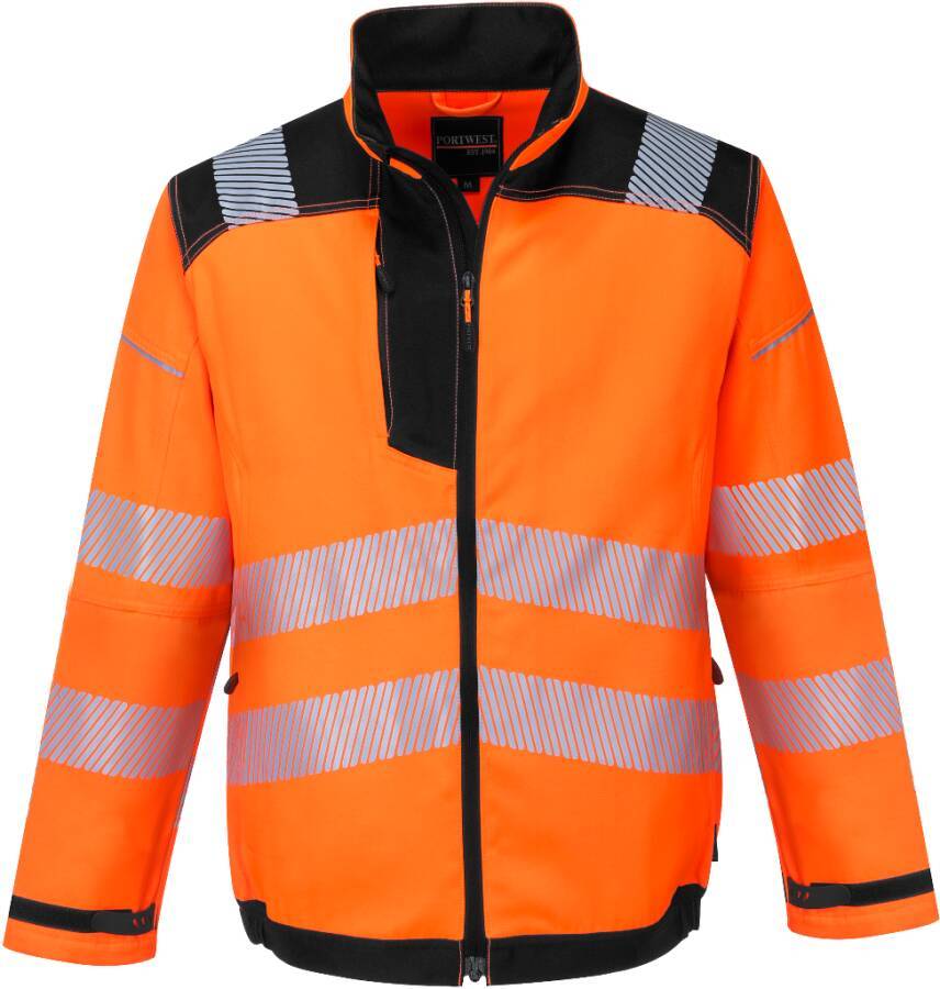 Warnschutz-Arbeitsjacke T500 Klasse 3 T500OBRM Größe M Farbe warnorange / schwarz