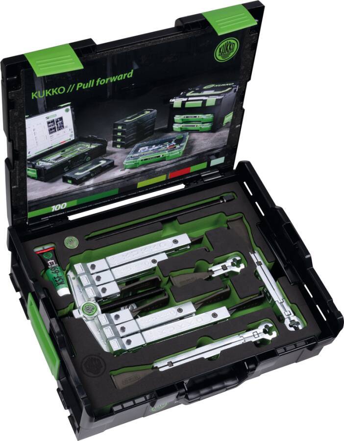 Universalabziehersatz „8 in 1“ 2- und 3-armig K-2030-10-S Spannweite innen 120/130 mm Spanntiefe 100-350 mm Spannweite a