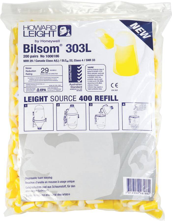 Gehörschutzstöpsel Bilsom 303 1006187 Größe S Inhalt Nachfüllpack für LS u. HL 400 (200 Paar)