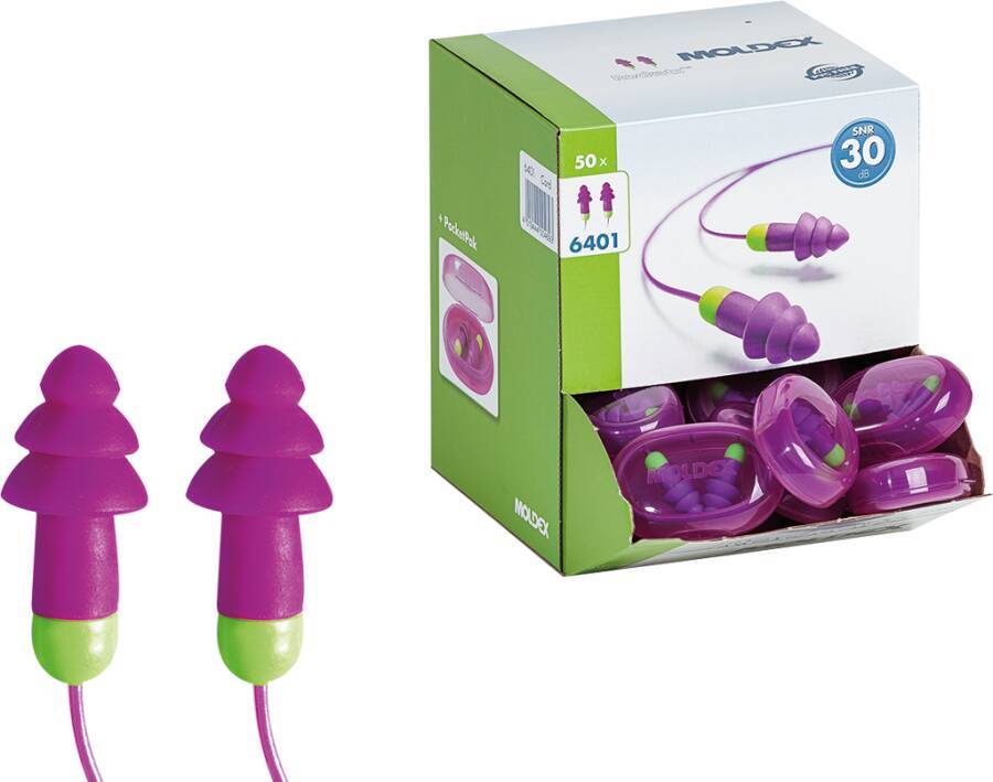 Gehörschutzstöpsel Rockets® 640101 Größe uni Inhalt 1 Paar Stöpsel mit Kordel, verpackt in PocketPak® Aufbewahrungsdose