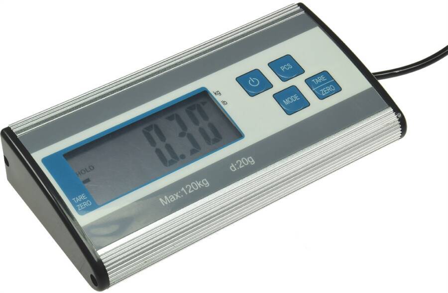 Paketwaage bis 120 kg 8472405 max. Tragfähigkeit 120 kg Ablesung 20 g Abmessung Wiegefläche (BxT) 270 x 270 mm