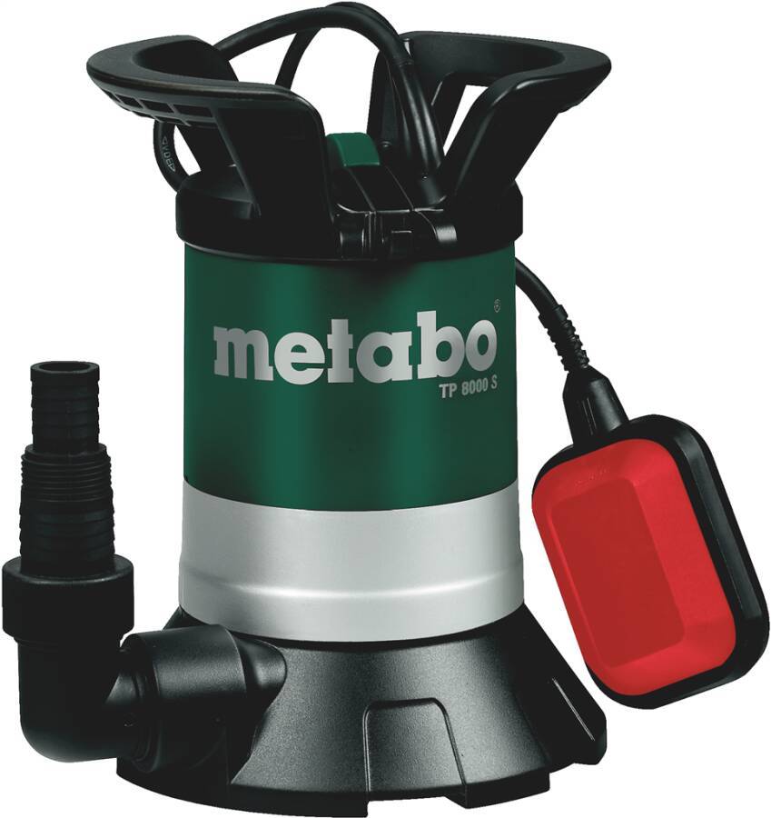 Tauchpumpe TP 80250800000 Typ 8000 S Nennaufnahme 350 W Förderleistung 8000 l/h Förderhöhe 7 m Anschluss 1,1/4” IG Gehäu