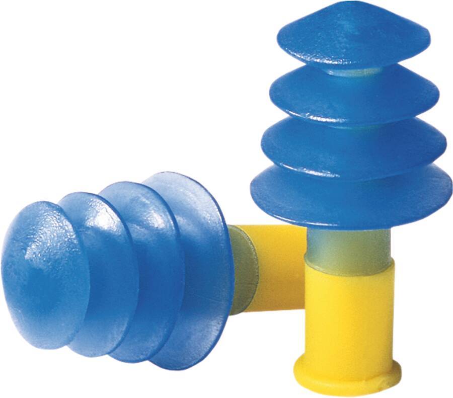 Gehörschutzstöpsel Howard Leight Fusion® 1011282 Ausführung large (blau/gelb) für normale bis weite Gehörgänge