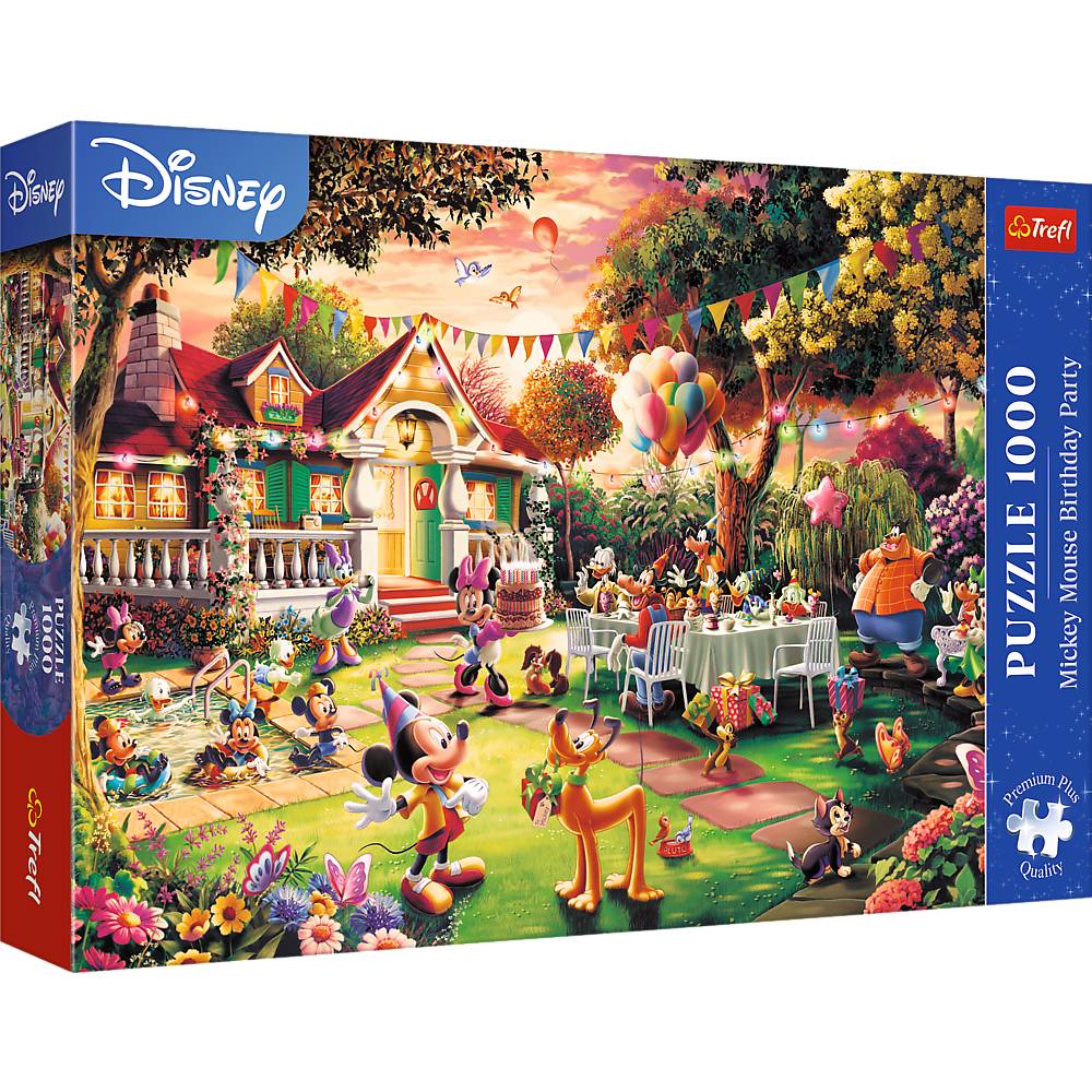 Trefl, Disney Mickey Maus Geburtstagsparty, 1000 Teile Premium Plus Puzzle