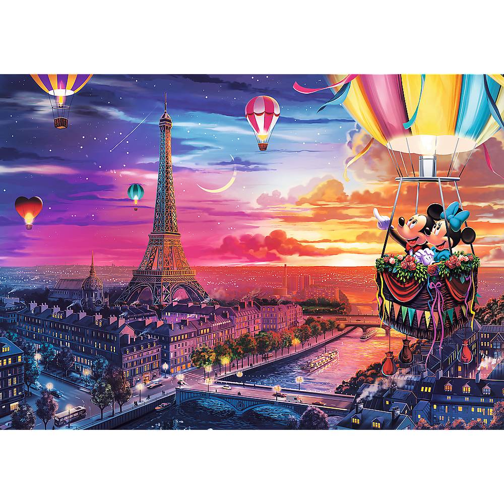 Disney Mickey und Minnie in Paris, 1000 Teile Puzzle