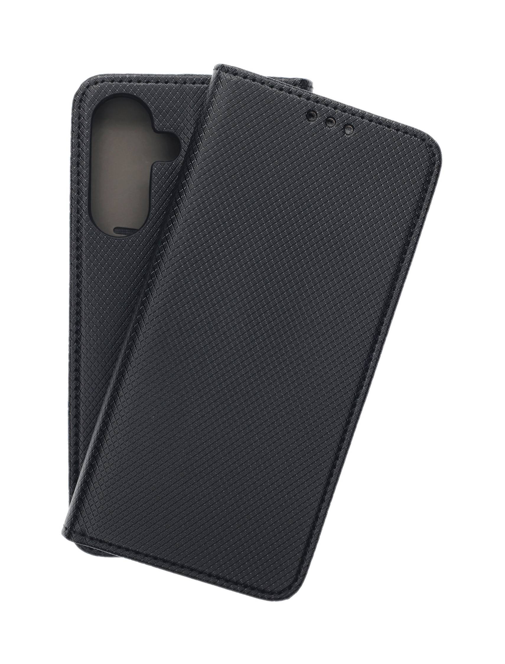 JAMCOVER Bookcase Texture Schwarz für Samsung Galaxy A36 5G - Handytasche mit Kartenfach und Standfunktion