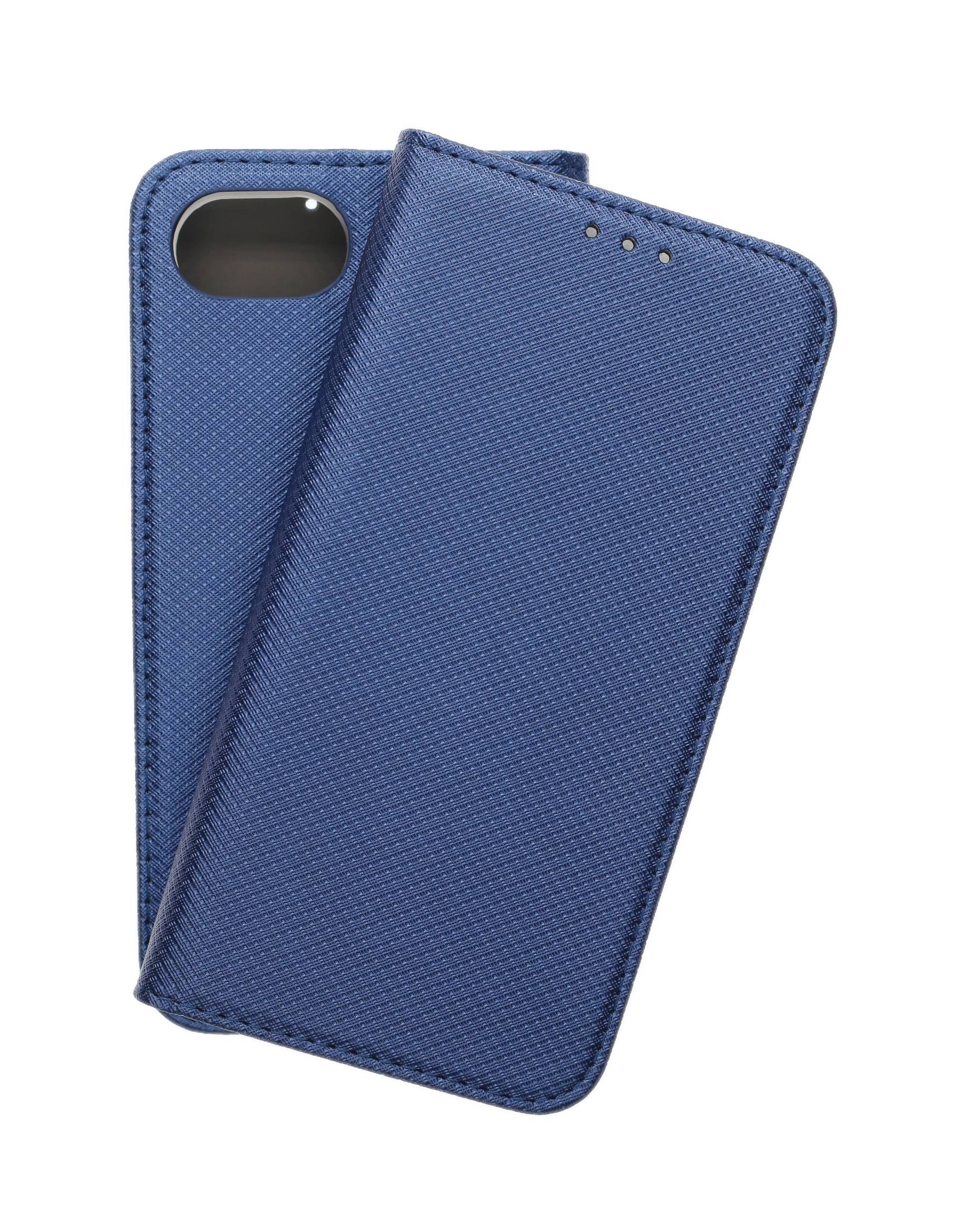 JAMCOVER Bookcase Texture Marineblau für Apple iPhone 16e, iPhone 17e