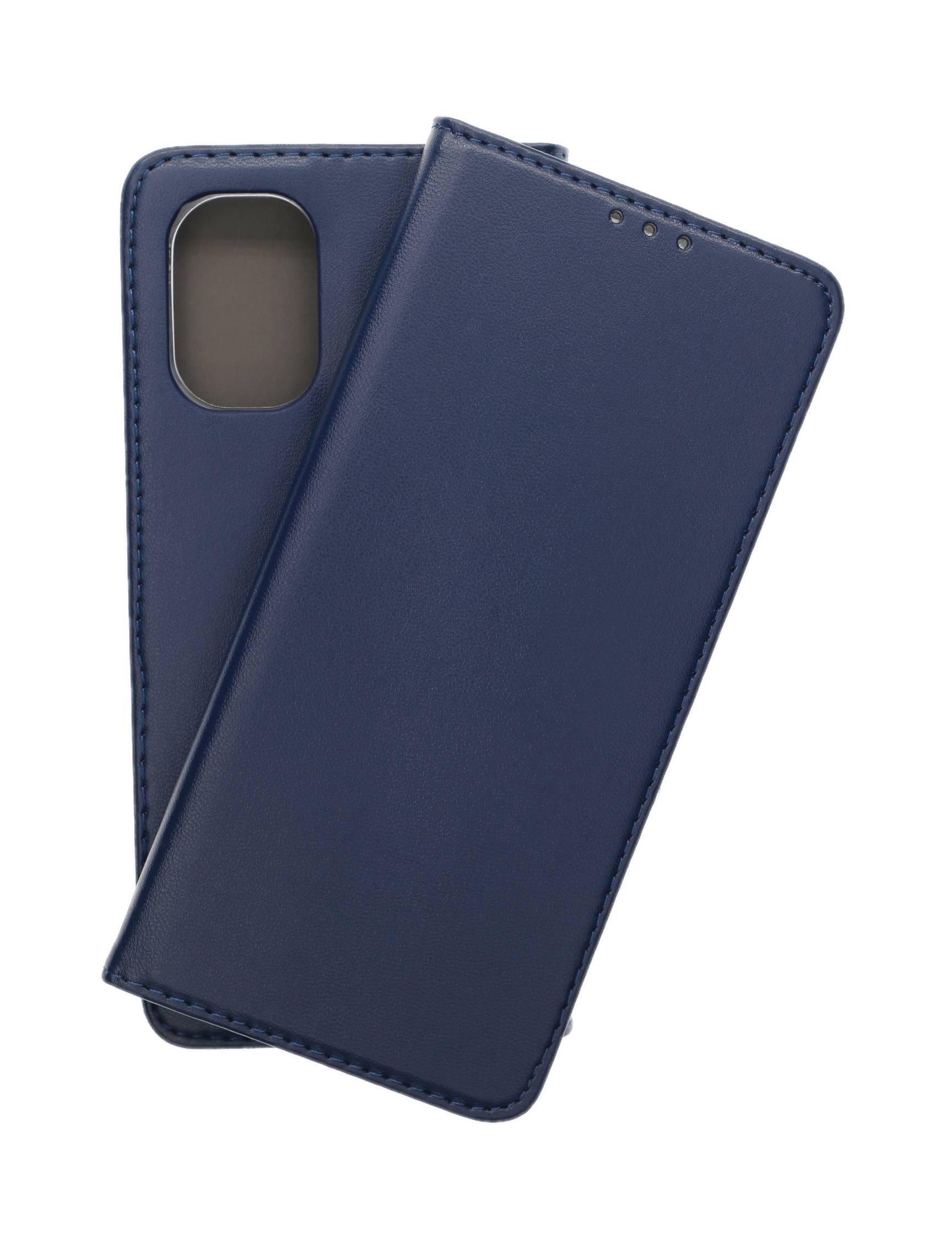 JAMCOVER Bookcase Smooth & Safe Marineblau für Motorola moto g85 5G - Handytasche mit Kartenfach und Standfunktion