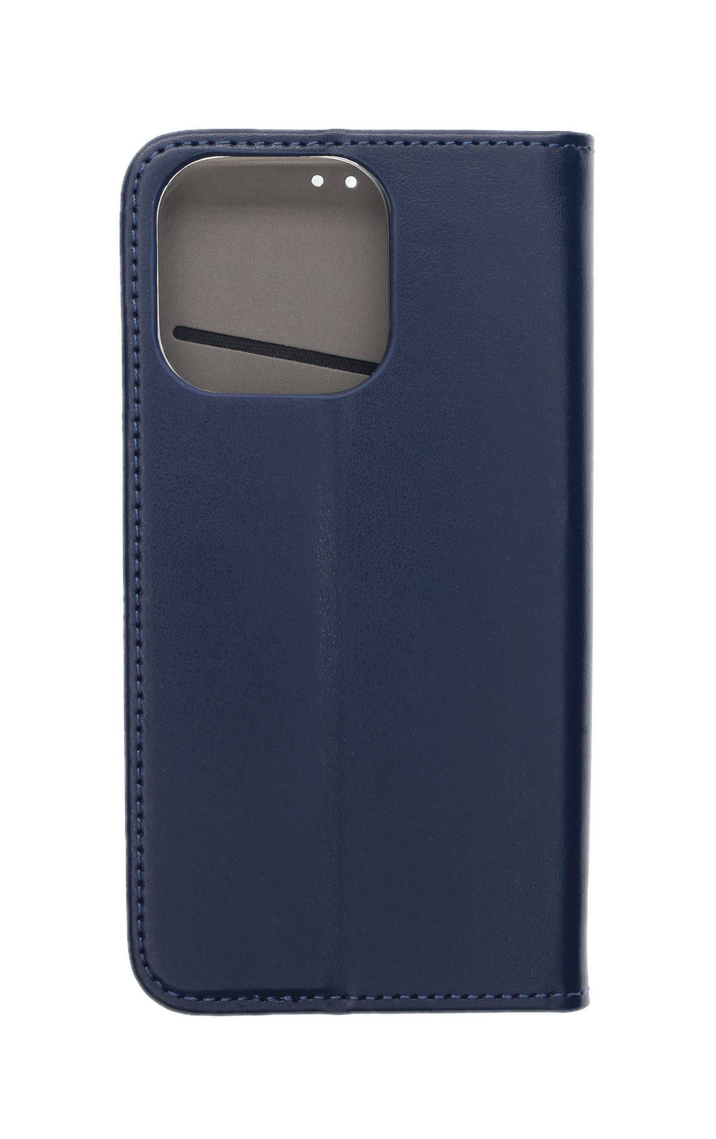 JAMCOVER Bookcase Smooth & Safe Marineblau für Apple iPhone 16 Pro - Handytasche mit Kartenfach und Standfunktion