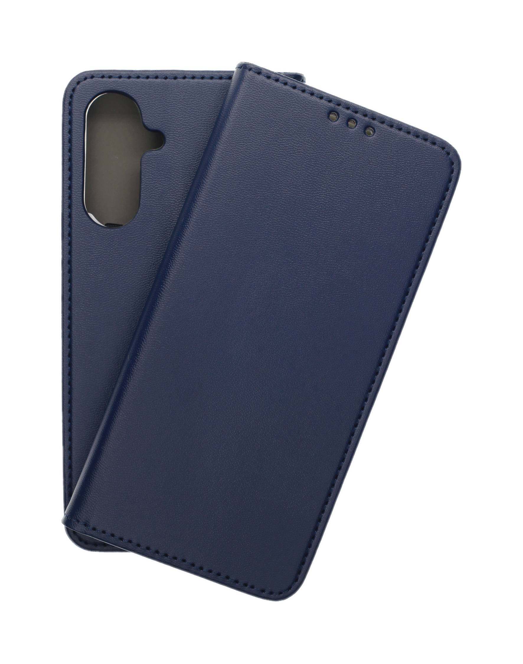 JAMCOVER Bookcase Smooth & Safe Marineblau für Samsung Galaxy A26 5G - Handytasche mit Kartenfach und Standfunktion