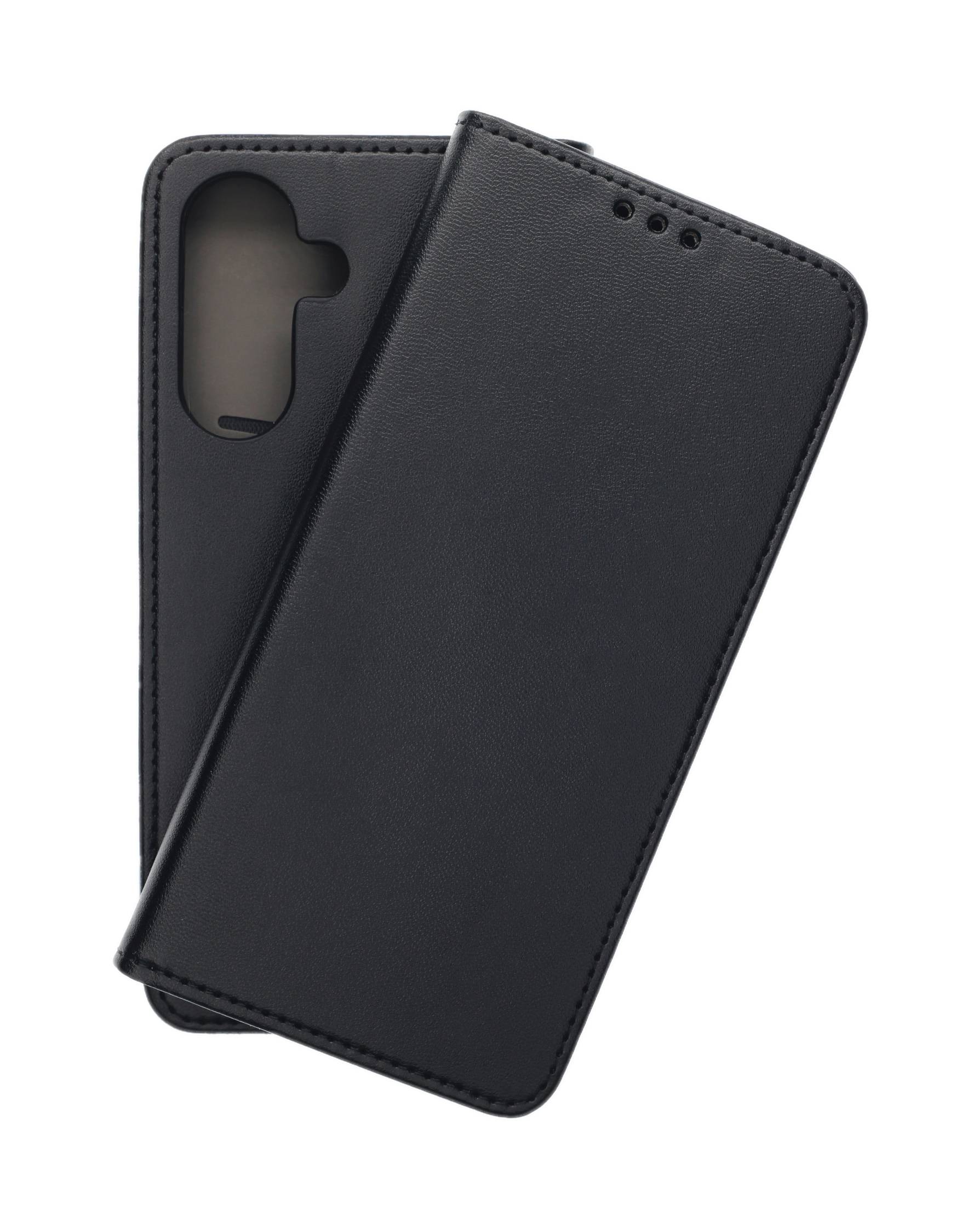 JAMCOVER Bookcase Smooth & Safe Schwarz für Samsung Galaxy A26 5G - Handytasche mit Kartenfach und Standfunktion