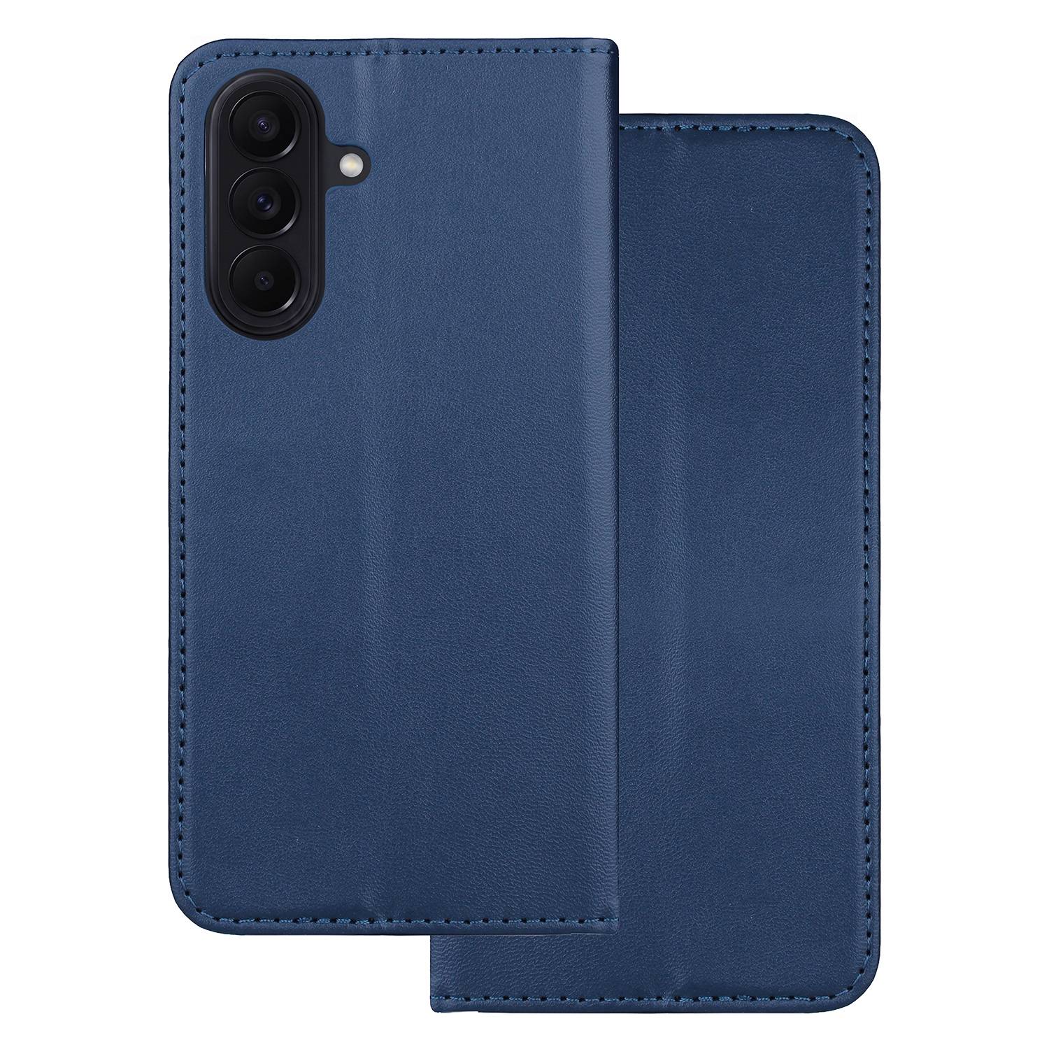 JAMCOVER Bookcase Smooth & Safe Marineblau für Samsung Galaxy A36 5G, Galaxy A56 5G - Handytasche mit Kartenfach und Standfunktion