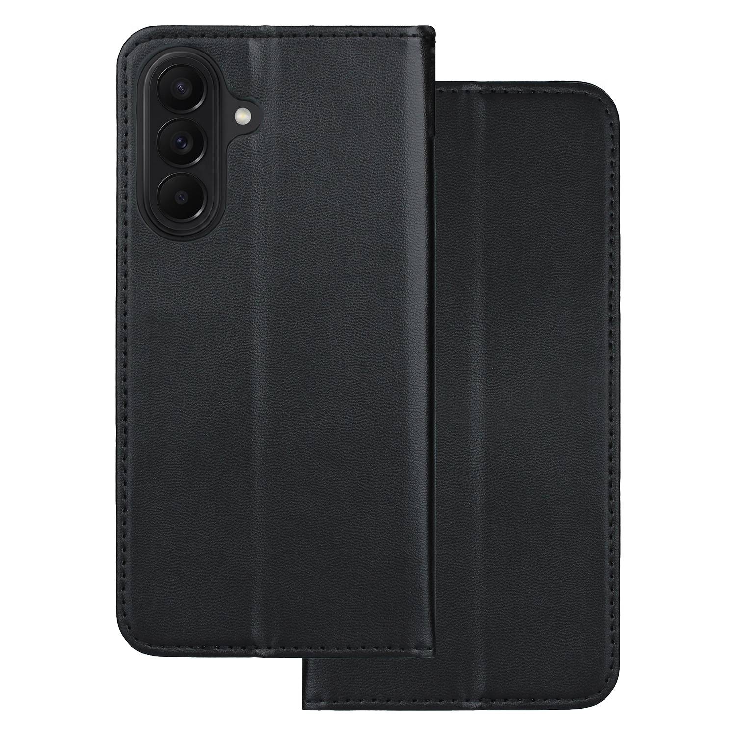 JAMCOVER Bookcase Smooth & Safe Schwarz für Samsung Galaxy A36 5G, Galaxy A56 5G - Handytasche mit Kartenfach und Standfunktion