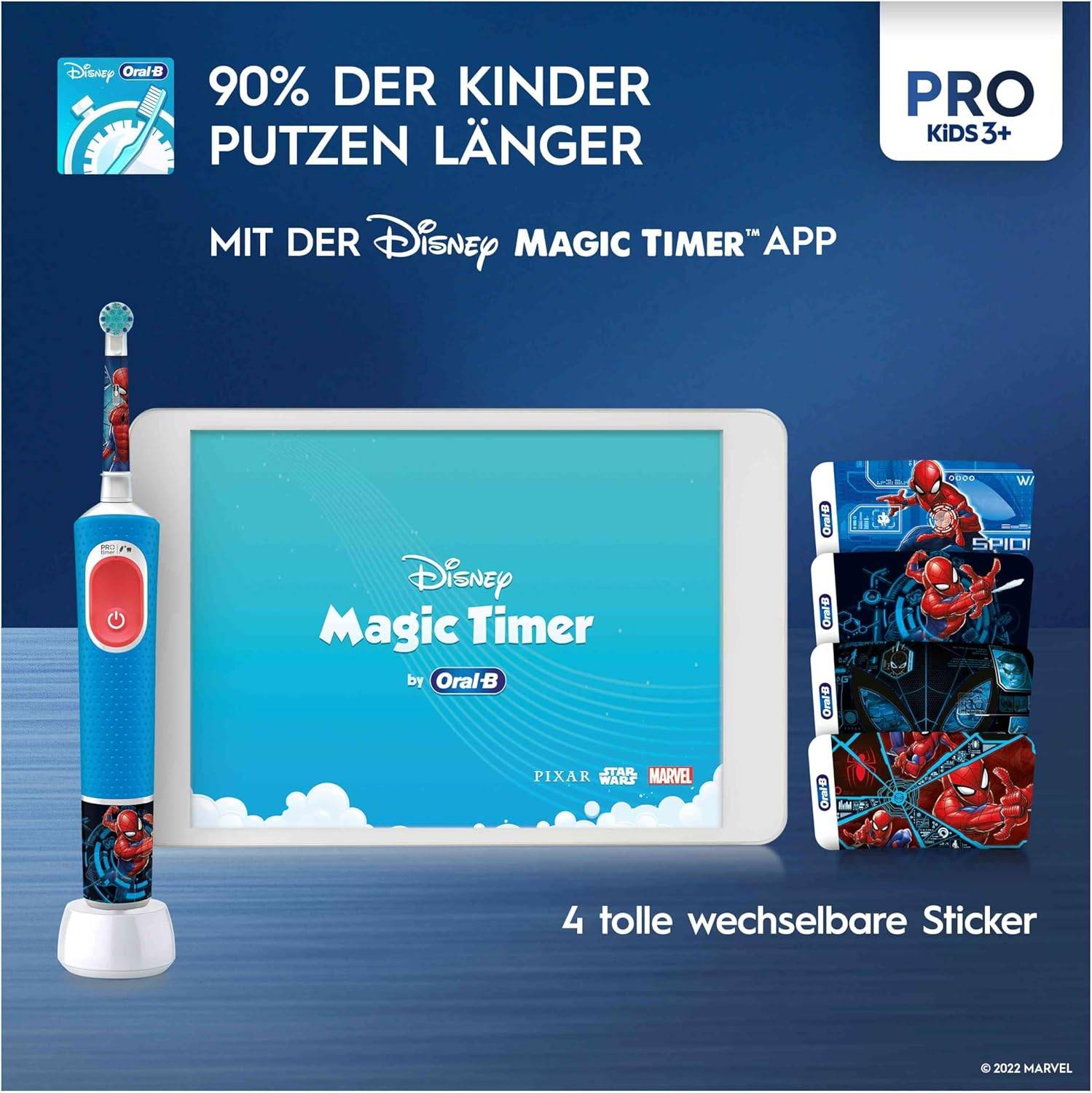 Oral-B Pro Kids Spiderman Elektrische Zahnbürste/Electric Toothbrush