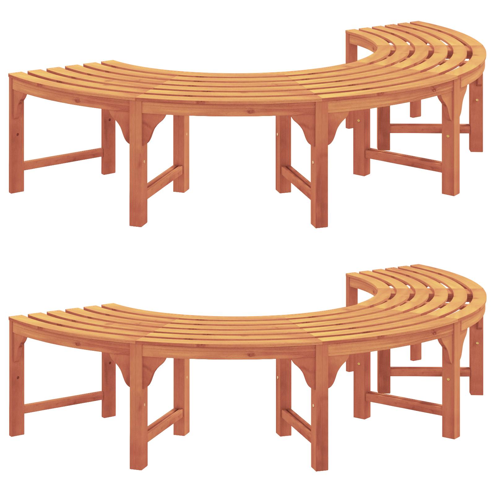 vidaXL Baumbank 200 cm Massivholz Eukalyptus
