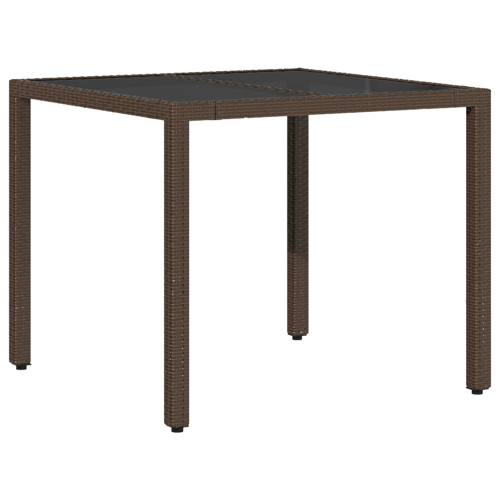 vidaXL 3-tlg. Garten-Essgruppe mit Kissen Braun Poly Rattan