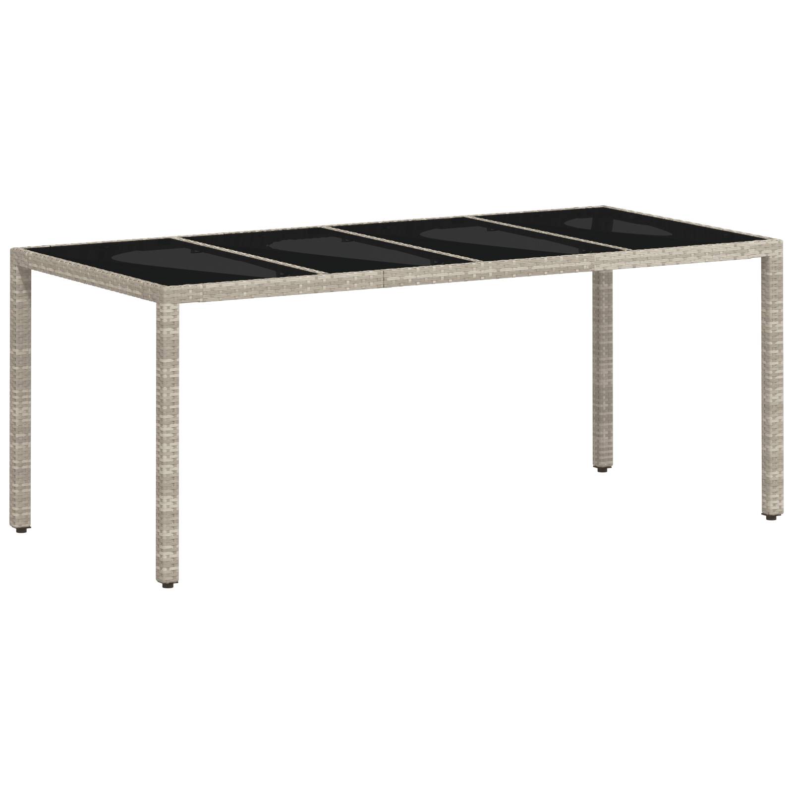 vidaXL 9-tlg. Garten-Essgruppe Hellgrau Poly Rattan