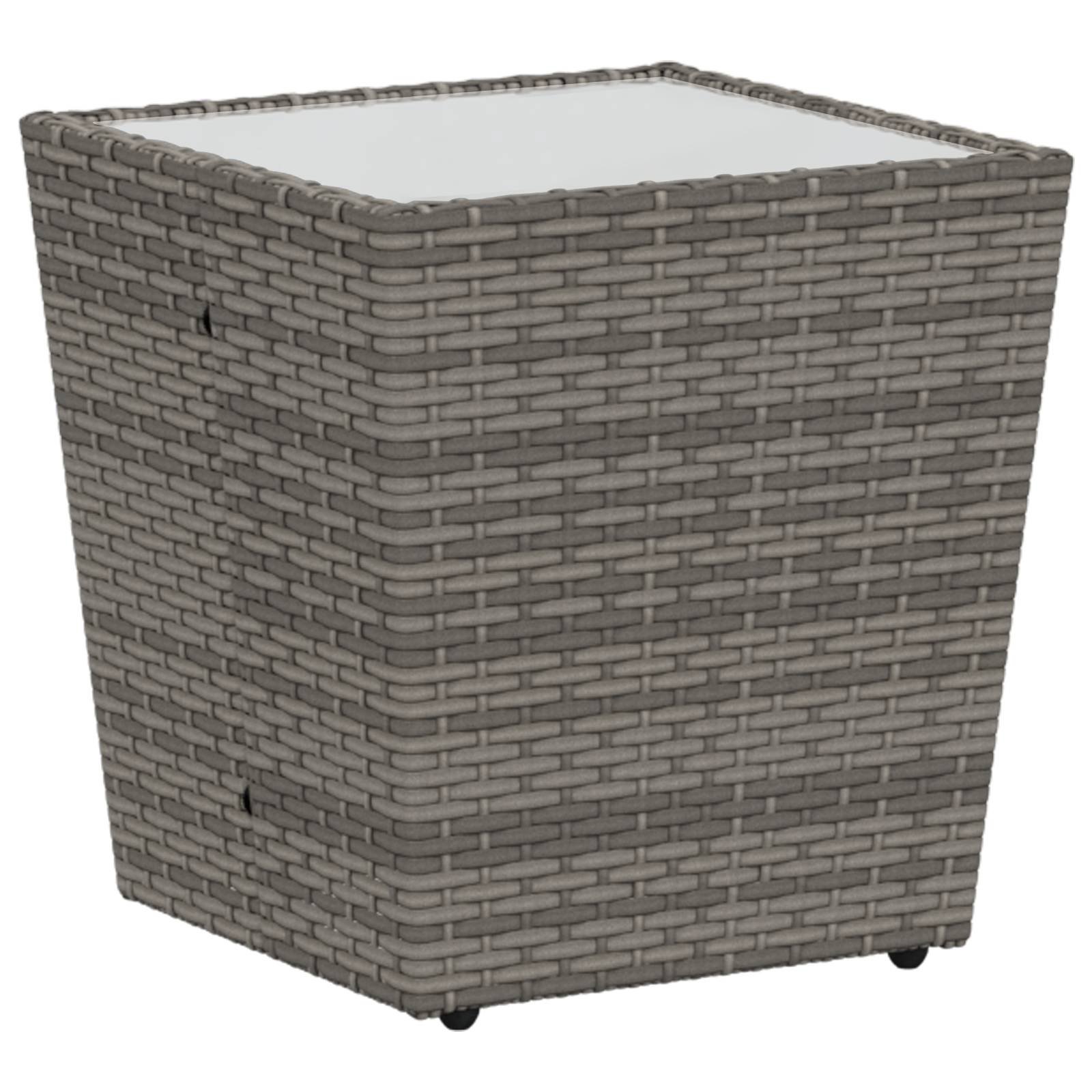 vidaXL 3-tlg. Garten-Bistroset mit Kissen Grau Poly Rattan