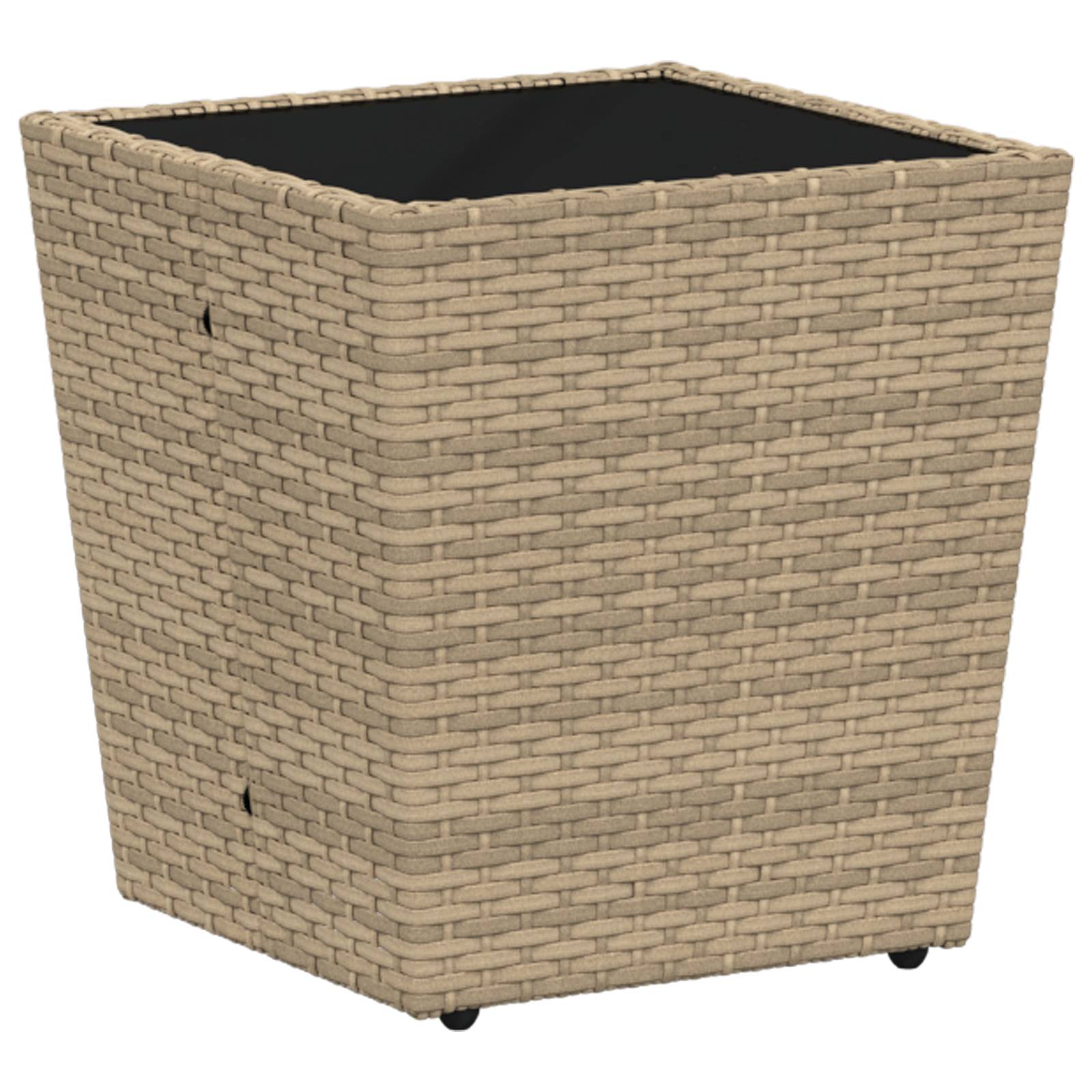 vidaXL 3-tlg. Garten-Bistroset mit Kissen Beige Poly Rattan