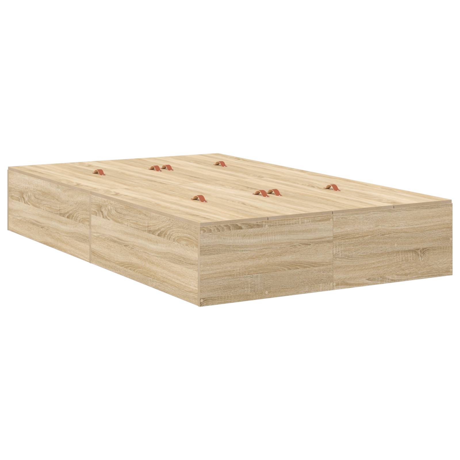 vidaXL Bettgestell mit Stauraum Sonoma Eiche 120x200 cm