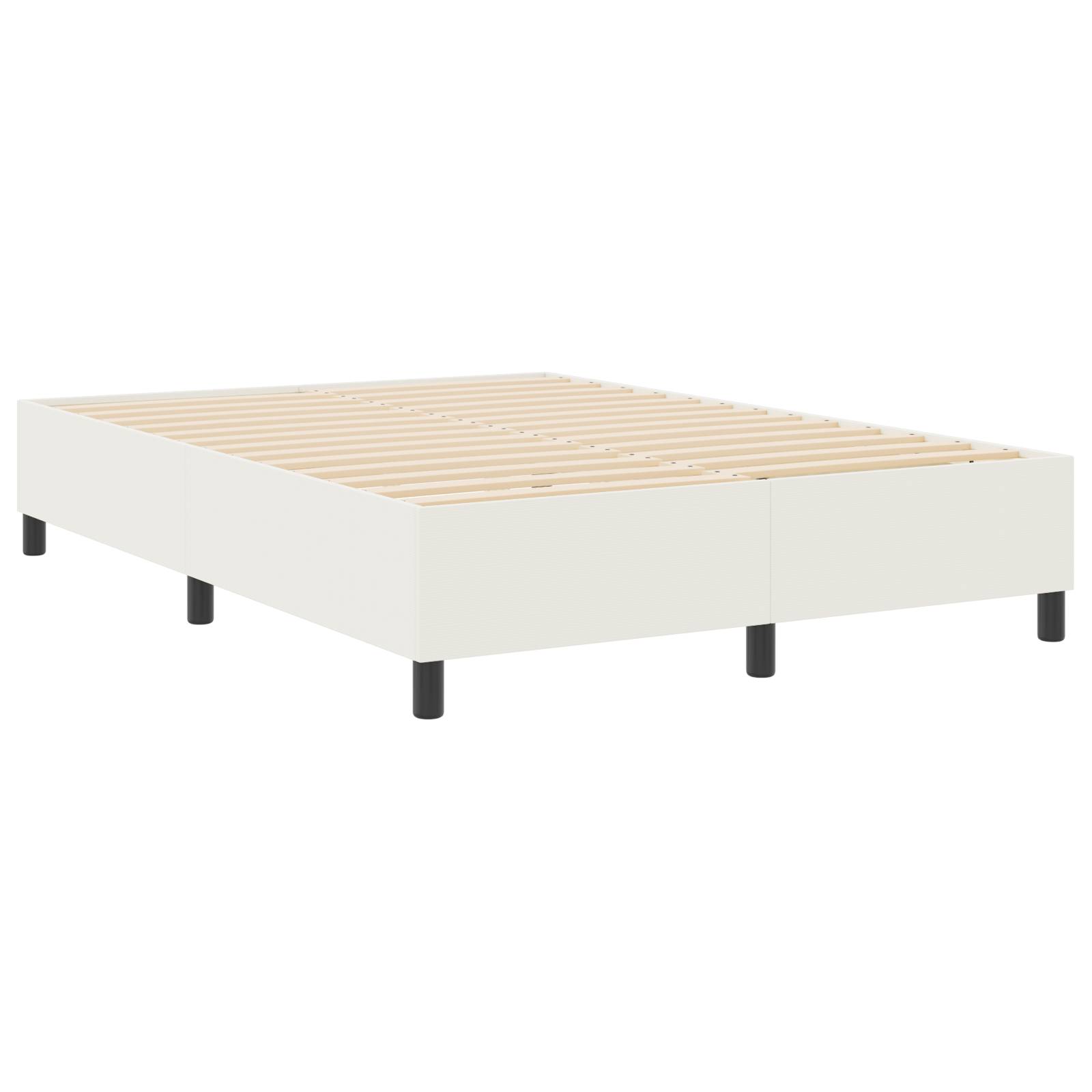 vidaXL Boxspringbett Creme 160x200 cm Cordstoff