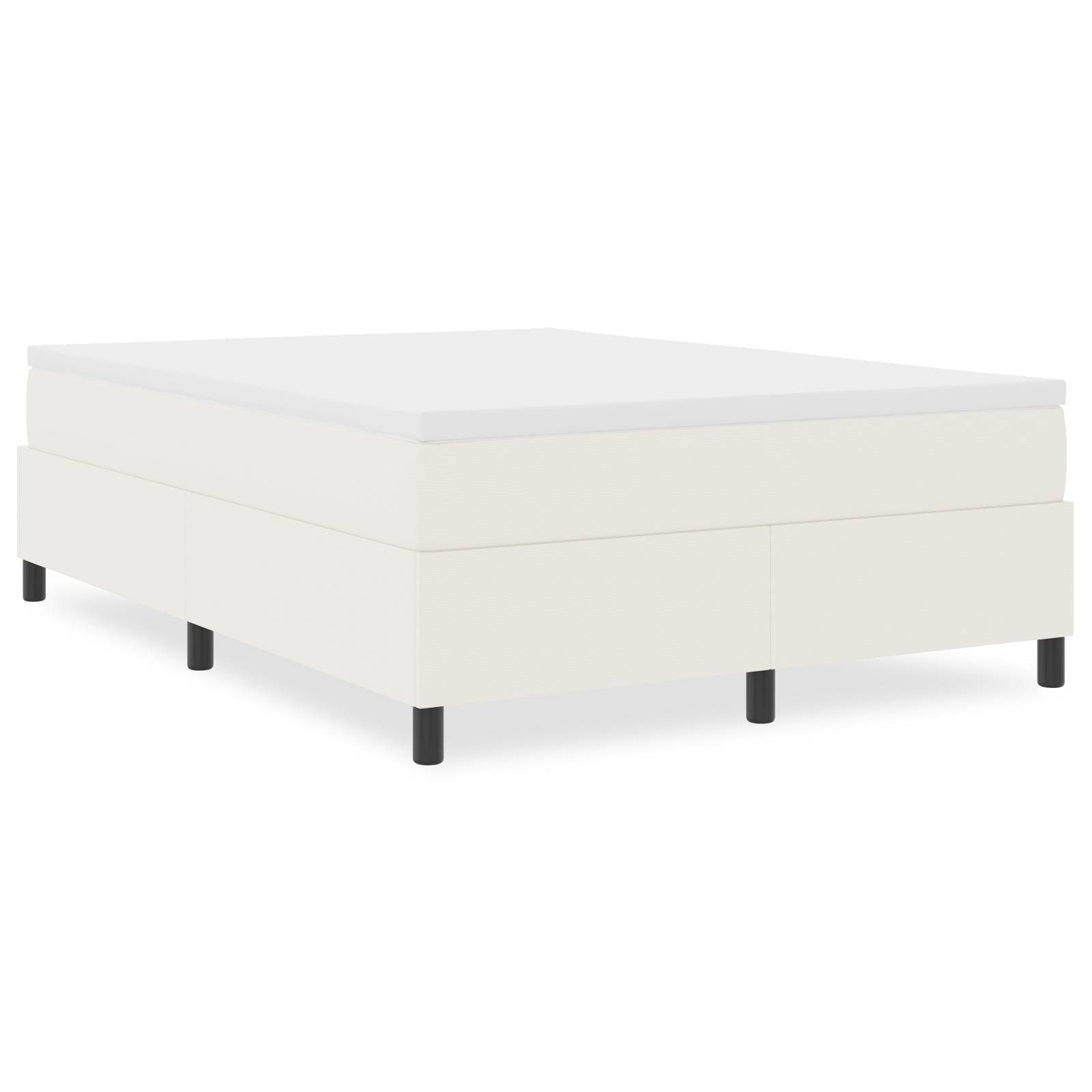 vidaXL Boxspringbett Creme 160x200 cm Cordstoff