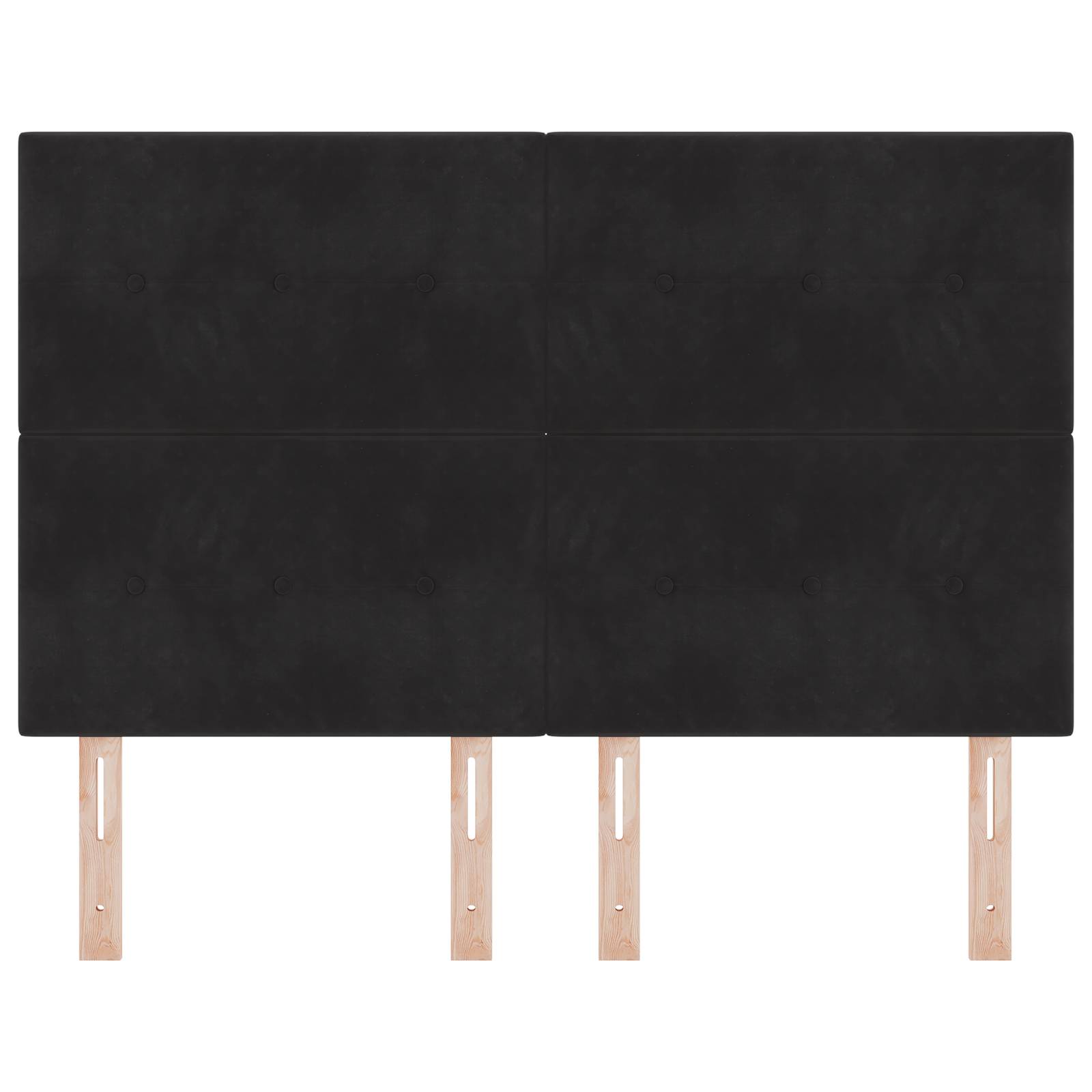 vidaXL LED Kopfteil Schwarz 80 cm Samt