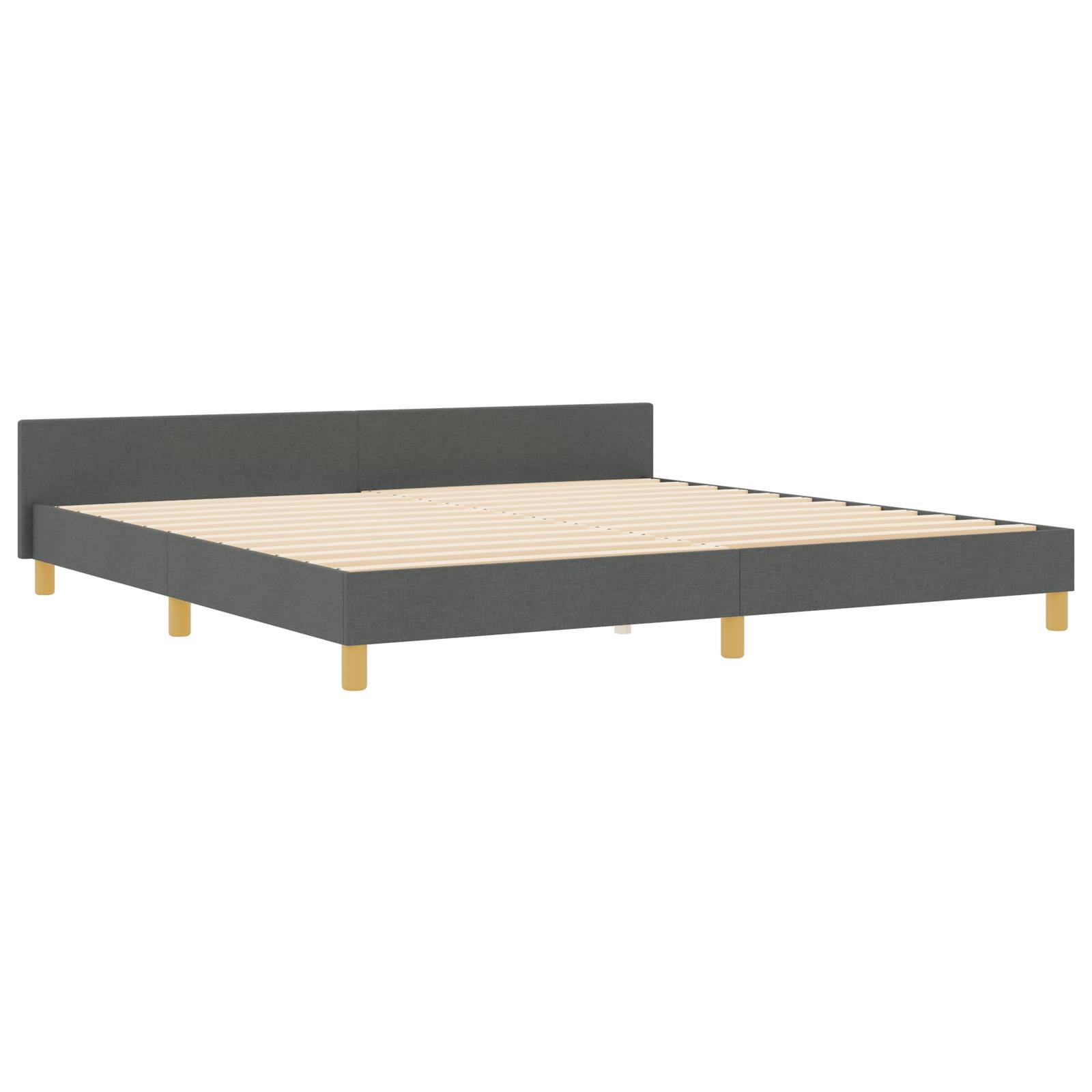 vidaXL Bettgestell Dunkelgrau 200x200 cm Stoff
