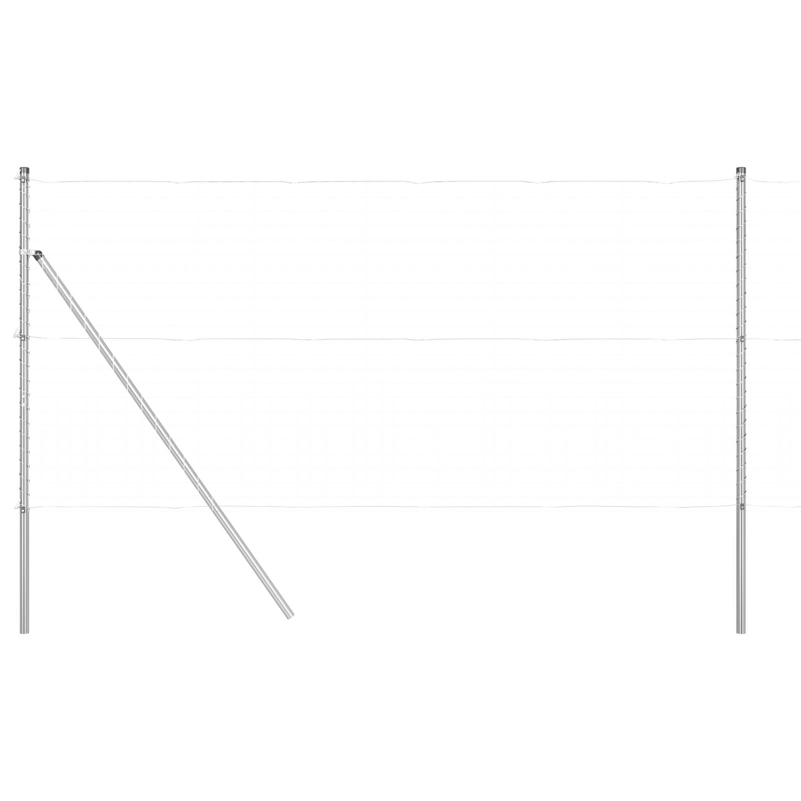 vidaXL Zaunpfosten 52 Stk. Ø32 mm 210 cm Verzinkter Stahl