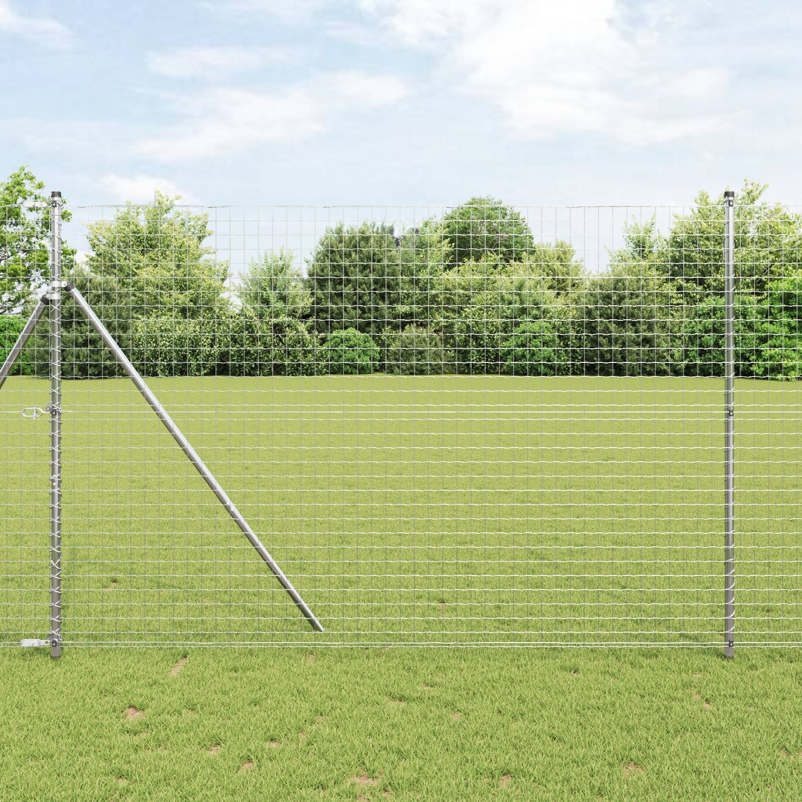 vidaXL Zaunpfosten 52 Stk. Ø32 mm 200 cm Verzinkter Stahl