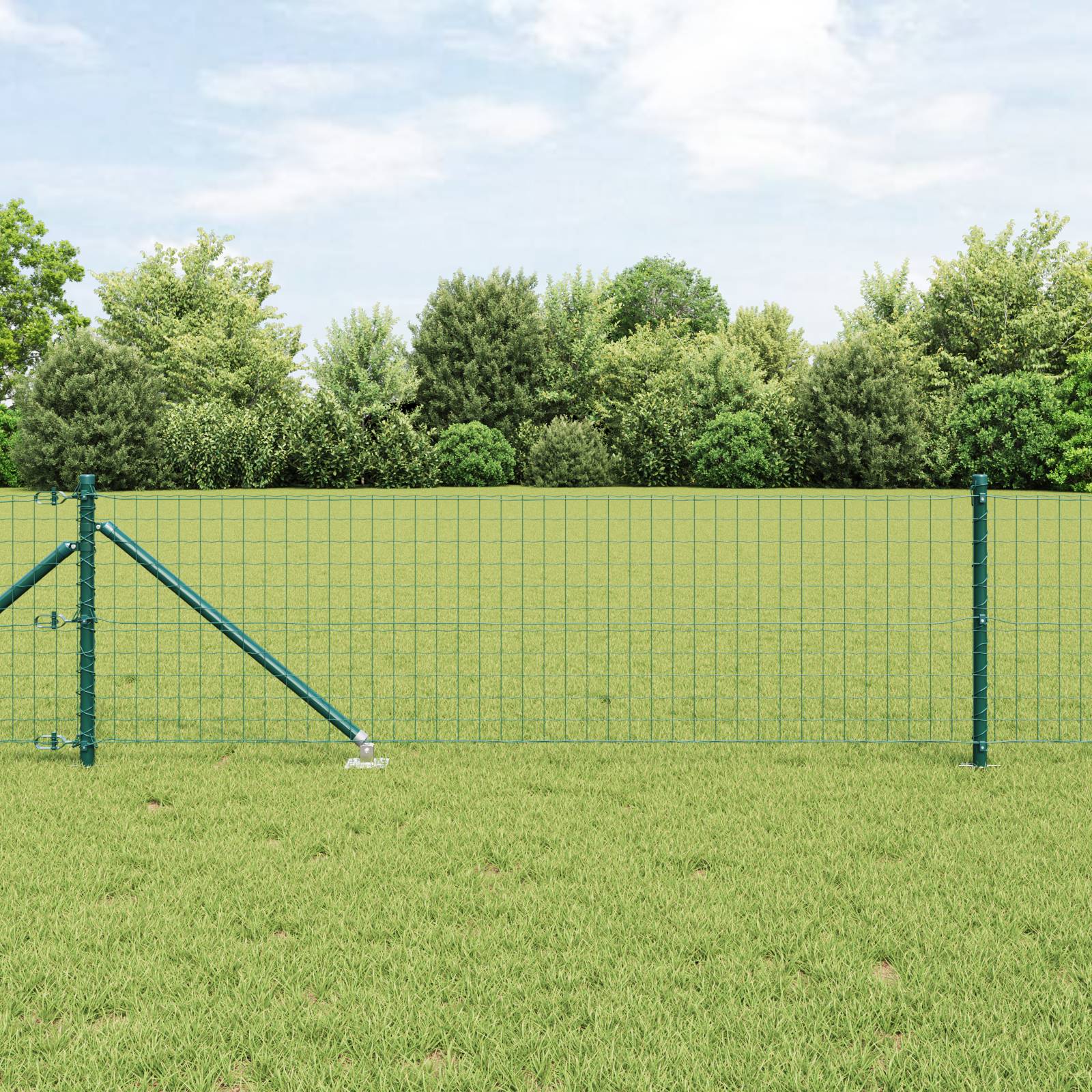 vidaXL Zaunpfosten mit Spitzen 26 Stk. Ø32 mm 80 cm Verzinkter Stahl