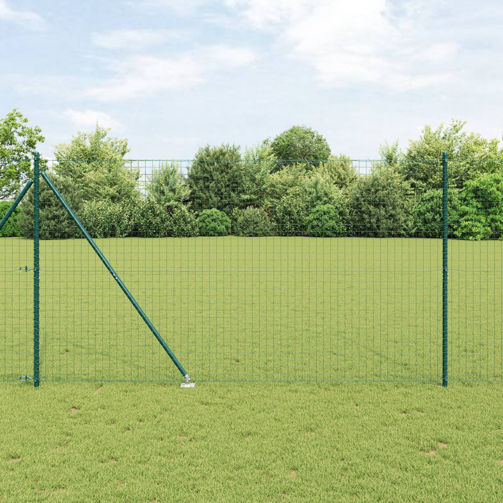 vidaXL Zaunpfosten mit Spitzen 26 Stk. Ø32 mm 180 cm Verzinkter Stahl