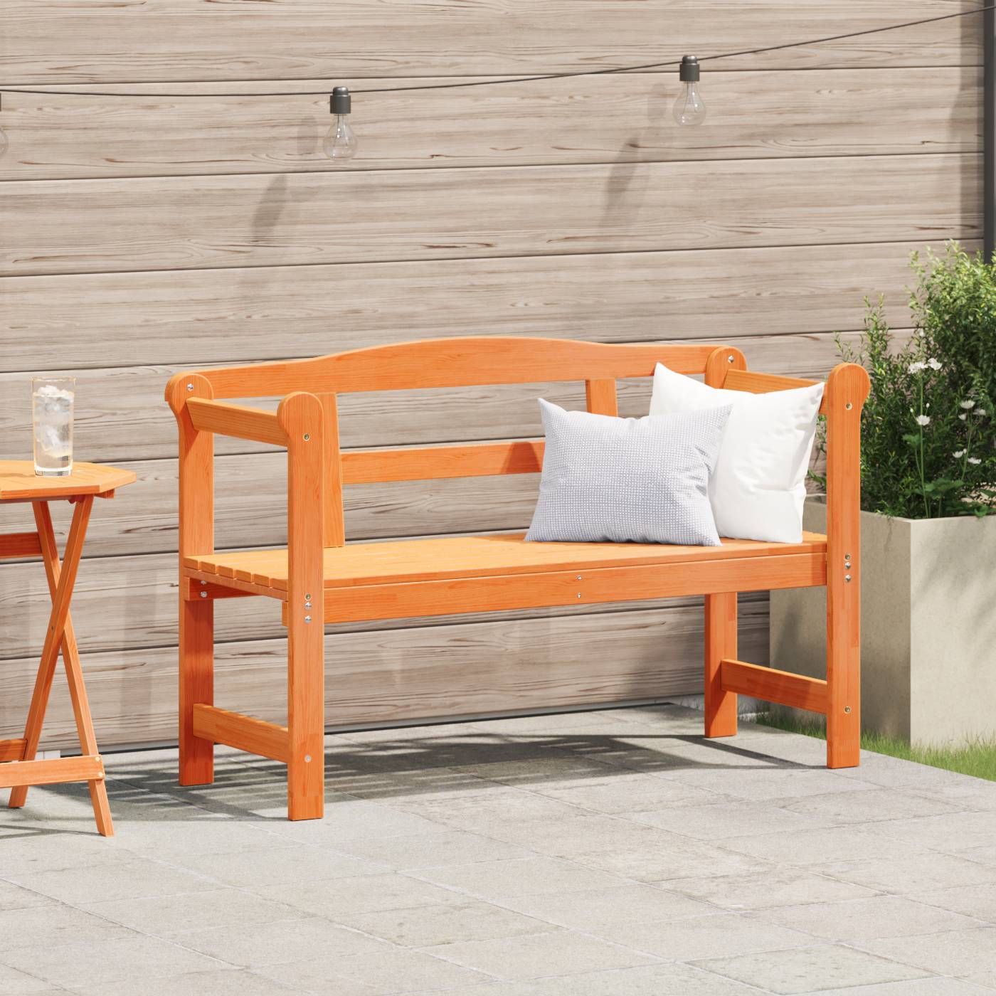 vidaXL Gartenbank Akazie 119x76x44 cm Massivholz Kiefer
