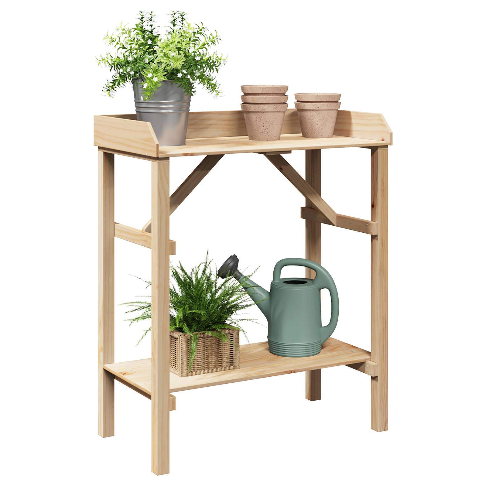 vidaXL Pflanztisch 75x40x90 cm Massivholz Kiefer