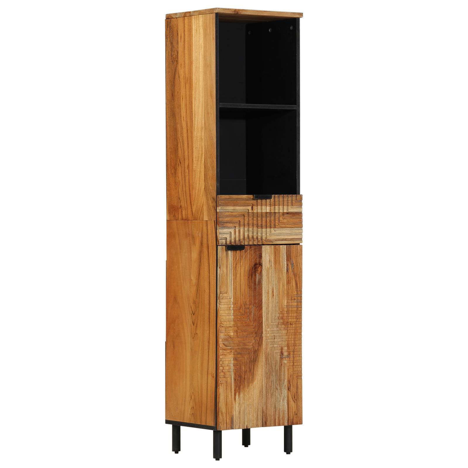 vidaXL 3-tlg. Badmöbel-Set Braun Massivholz Akazie