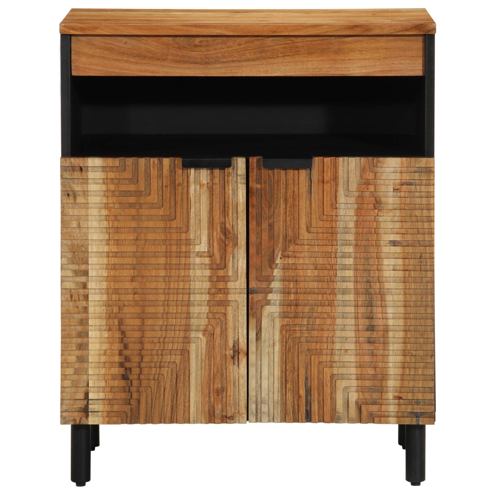 vidaXL Sideboard 60x33x75 cm Massivholz Akazie