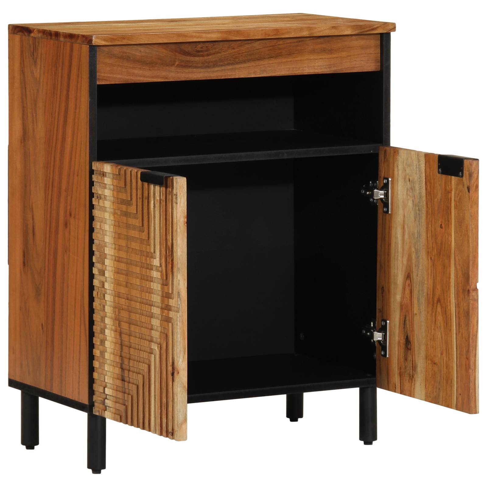 vidaXL Sideboard 60x33x75 cm Massivholz Akazie